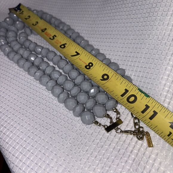 Sugarfix by Baublebar White Chunky Triple Strand Beaded Necklace - Picture 6 of 6